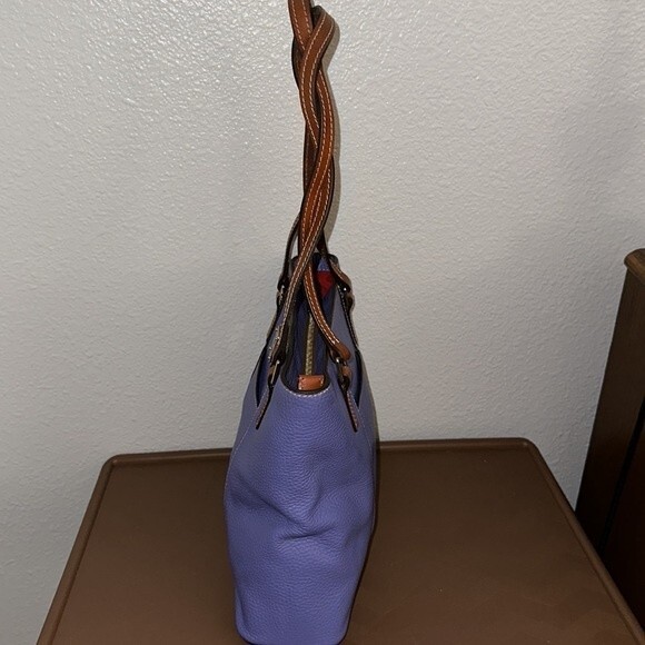 Dooney & Bourke Lexington Blue Pebbled Leather Tote Shoulder Bag - Picture 10 of 16